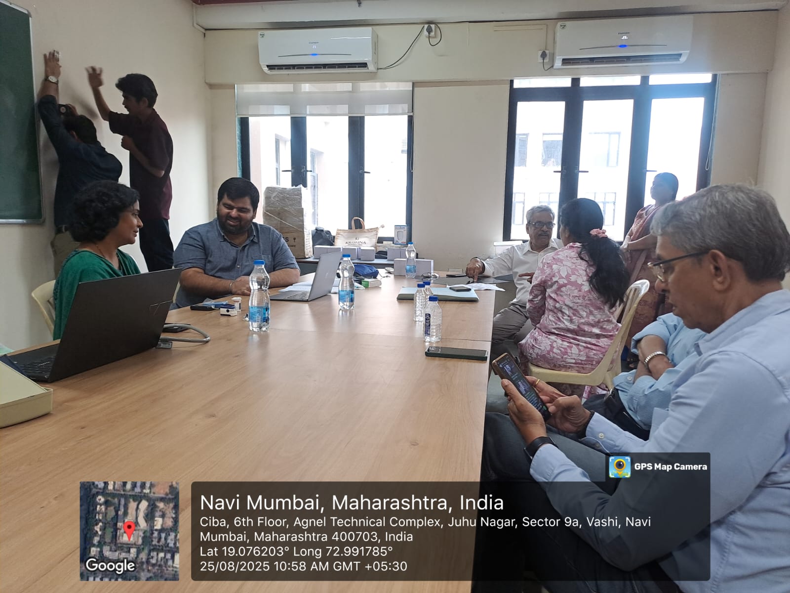 Distribution of awareness materials during health campaign